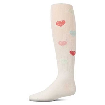 Girls' Multi Heart Graffiti Cotton Tights