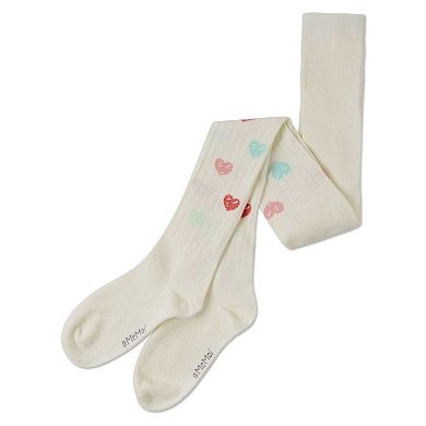 Girls' Multi Heart Graffiti Cotton Tights