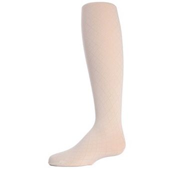 Girls' Double Diamond Opaque Nylon Tights