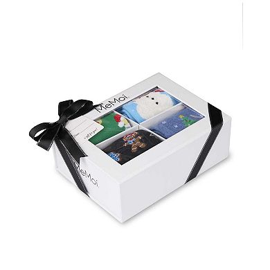 4 Pair Women's Christmas Novelty Crew Socks Gift Set