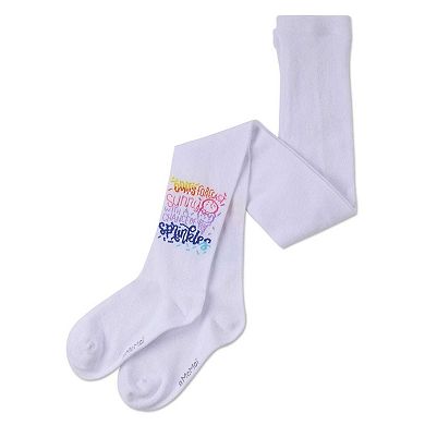 Girls Sunny Days Opaque Stretch Cotton Tights