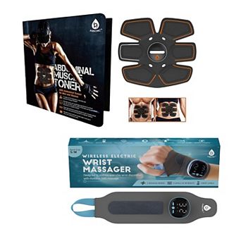 Pursonic Electric Massager Wrist Guard & EMS Abdominal Muscle Toner Relaxation and Strength Bundle