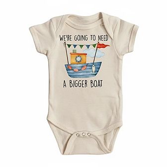 Bigger Boat Shark - Baby Boy Girl Clothes Infant Onesie® Funny Cute Newborn