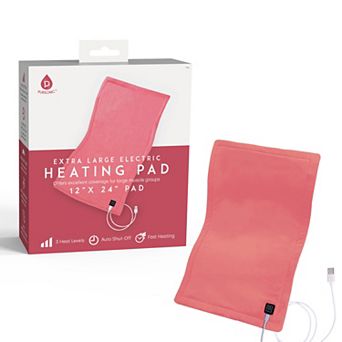 Pursonic Large Electric Heating Pad with USB-C 12"x24", Ultra Soft Fabric, 3 Heat Settings