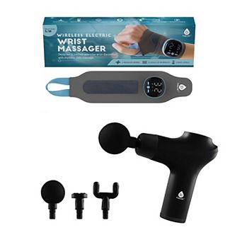 Pursonic EMS Wrist Massager & 3-Speed Massage Gun Bundle