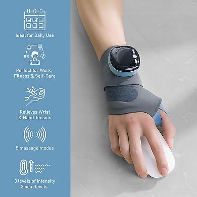 Pursonic EMS Wrist Massager & 3-Speed Massage Gun Bundle