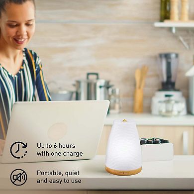 Pursonic Aromatherapy Essentials Bundle with USB Diffuser, 3-Pack Oils, and Lavender Mist Spray