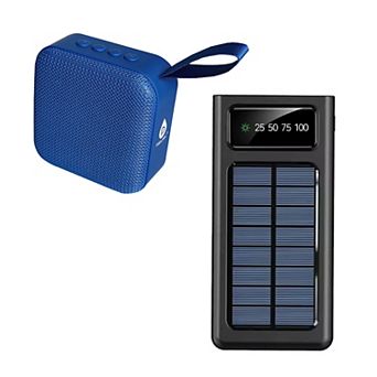 Adventure Power & Sound Bundle Portable Solar Power Bank + 360° Wireless Speaker