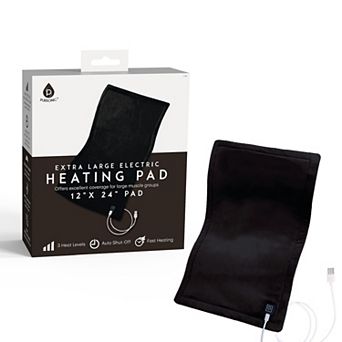 Pursonic Large Electric Heating Pad with USB-C 12"x24", Ultra Soft Fabric, 3 Heat Settings