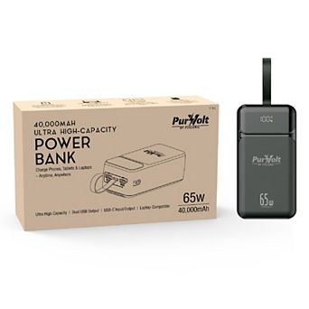 PurVolt 40,000mAh Ultra High-Capacity Power Bank Powering Laptops, Phones & Beyond