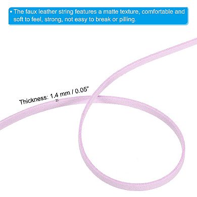 Flat Suede Leather Lace, 5mm x 50 Yard Faux Suede Leather Cord DIY Supplies for Art Crafts Making