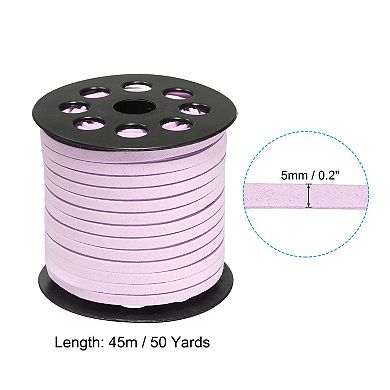 Flat Suede Leather Lace, 5mm x 50 Yard Faux Suede Leather Cord DIY Supplies for Art Crafts Making