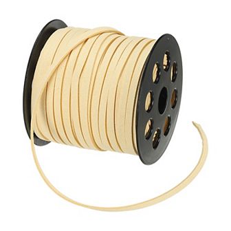 Flat Suede Leather Lace, 5mm x 50 Yard Faux Suede Leather Cord DIY Supplies for Art Crafts Making