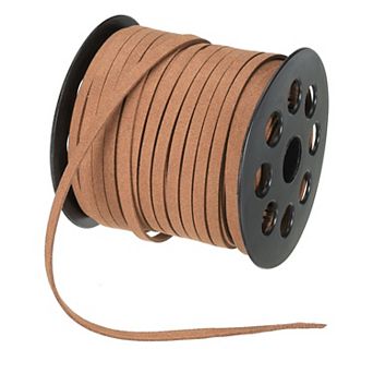 Flat Suede Leather Lace, 5mm x 50 Yard Faux Suede Leather Cord DIY Supplies for Art Crafts Making