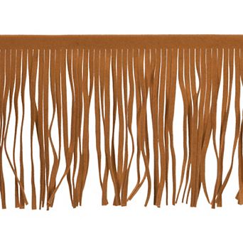 2 Yards 6 Inch PU Leather Suede Fringe Trim Double Side Leather Sewing Tassel Fringe