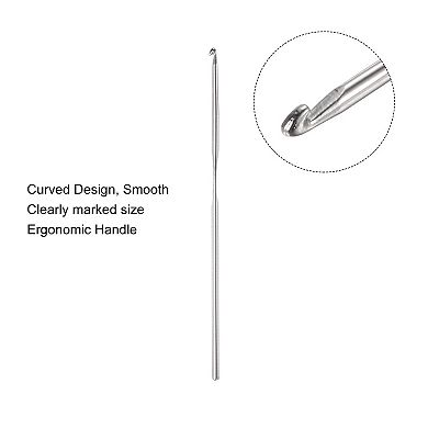 Stainless Steel Crochet Hook 1.75mm Knitting Needles for DIY Craft Yarn 6Pcs