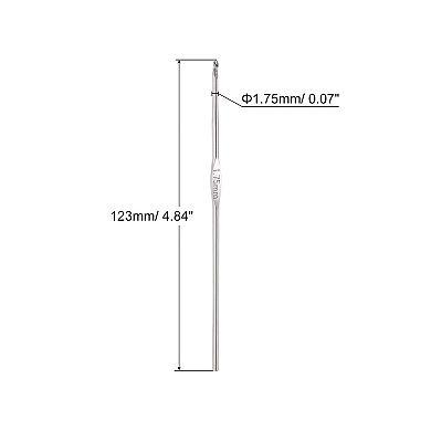 Stainless Steel Crochet Hook 1.75mm Knitting Needles for DIY Craft Yarn 6Pcs