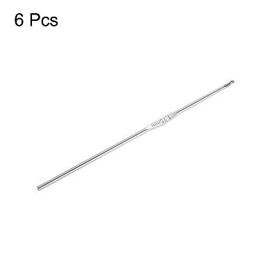Stainless Steel Crochet Hook 1.75mm Knitting Needles for DIY Craft Yarn 6Pcs
