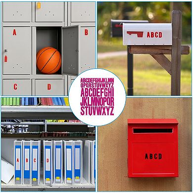 Letter Stickers 1 Inch 2 Inch, 12 Sheets Self Adhesive Alphabet Sticker Vinyl Letter Decals