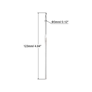 Stainless Steel Crochet Hook 3mm Knitting Needles for DIY Craft Yarn 6Pcs