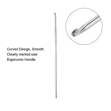 Stainless Steel Crochet Hook 2mm US Size 4 Knitting Needles for DIY Craft Yarn 6Pcs