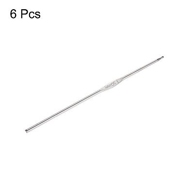 Stainless Steel Crochet Hook 1.5mm US Size 8 Knitting Needles for DIY Craft Yarn 6Pcs