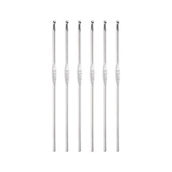 Stainless Steel Crochet Hook 2.5mm Knitting Needles for DIY Craft Yarn 6 pc