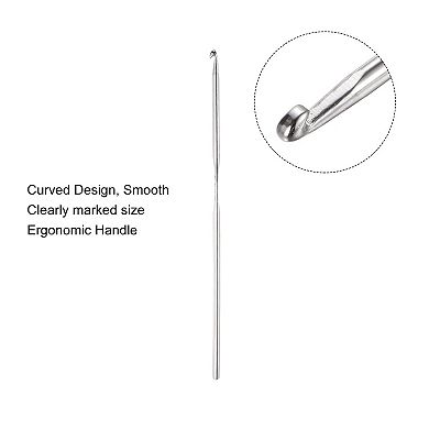 Stainless Steel Crochet Hook 2.5mm Knitting Needles for DIY Craft Yarn 6Pcs
