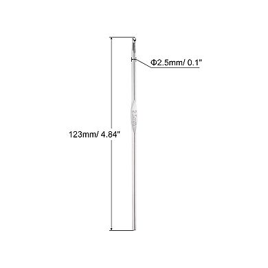 Stainless Steel Crochet Hook 2.5mm Knitting Needles for DIY Craft Yarn 6Pcs