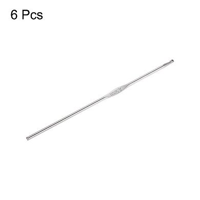 Stainless Steel Crochet Hook 2.5mm Knitting Needles for DIY Craft Yarn 6Pcs