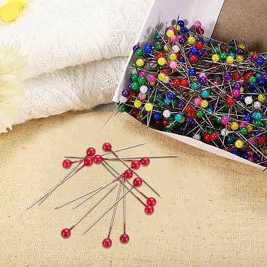 Sewing Pins 800pcs Round Pearl Dressmaking Corsage Pins Straight Pins