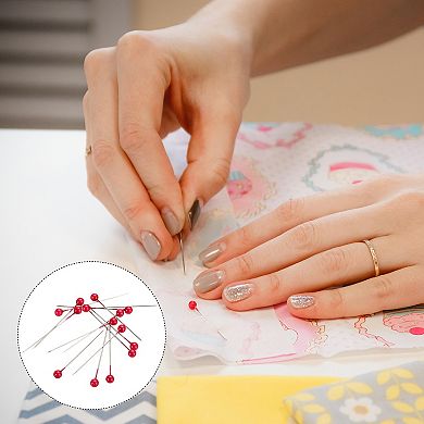 Sewing Pins 800pcs Round Pearl Dressmaking Corsage Pins Straight Pins