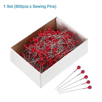 Sewing Pins 800pcs Round Pearl Dressmaking Corsage Pins Straight Pins