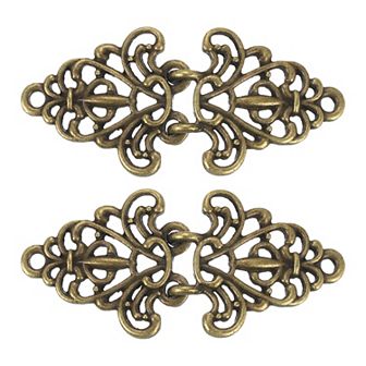 Cloak Clasp Sew on Hooks and Eyes, Vintage Flower Cape Clasps Sweater Shawl Collar Cardigan Buckles