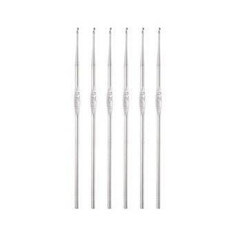 Stainless Steel Crochet Hook 0.75mm US Size 14 Knitting Needles for DIY Craft Yarn 6 pc