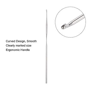 Stainless Steel Crochet Hook 0.75mm US Size 14 Knitting Needles for DIY Craft Yarn 6Pcs