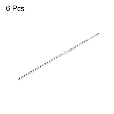 Stainless Steel Crochet Hook 0.75mm US Size 14 Knitting Needles for DIY Craft Yarn 6Pcs