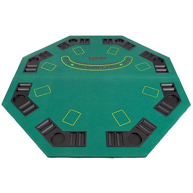 Trademark Poker 48-Inch Folding Poker Table Top With Cup Holders & Chip Organizers
