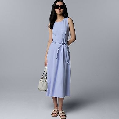 Petite Simply Vera Vera Wang Seamed Ponte Dress