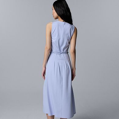 Petite Simply Vera Vera Wang Seamed Ponte Dress