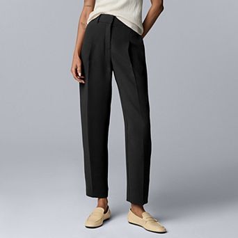 Petite Simply Vera Vera Wang Luxe Crepe Tapered Ankle Pants