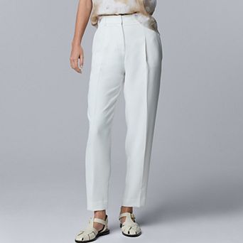 Petite Simply Vera Vera Wang Luxe Crepe Tapered Ankle Pants