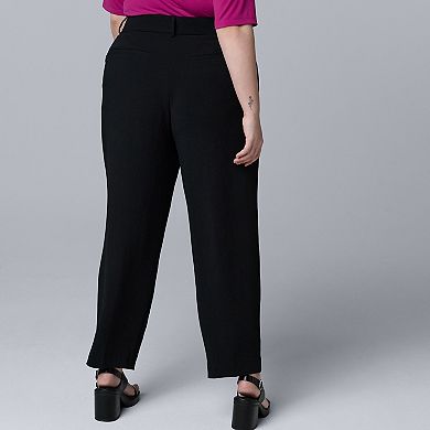 Plus Size Simply Vera Vera Wang Luxe Crepe Tapered Ankle Pants