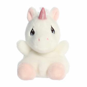 Aurora Mini White Adorable Stuffed Animal Palm Pals 5" Sparkle Unicorn Precious Moments