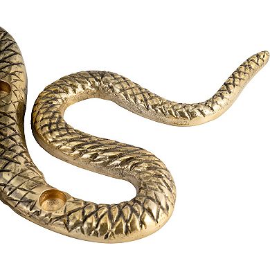 Metal, 22" Snake 4-taper Candle Holder, Gold