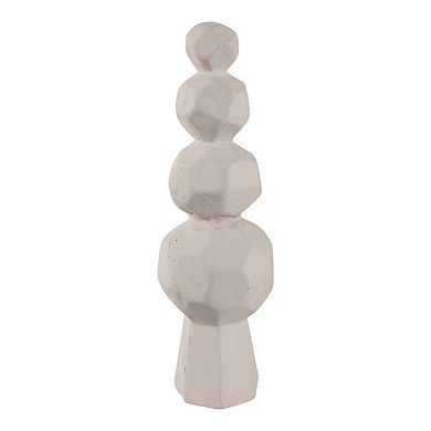 Modern Geometric Sculpture - Pottery and Paper Mache Decorative Art with Stacked Contemporary Design