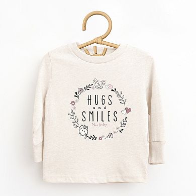 Mini Smiley Hugs and Smiles - Toddler Long Sleeve Graphic Tee