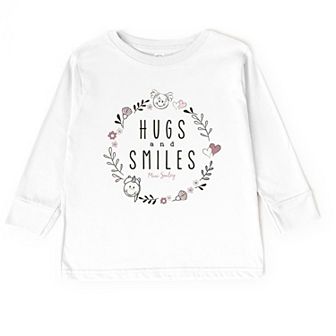 Mini Smiley Hugs and Smiles - Toddler Long Sleeve Graphic Tee