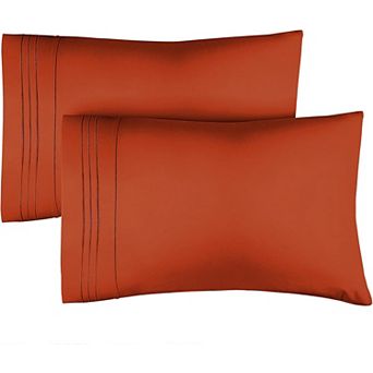 Pillowcase Set of 2 Soft Double Brushed Microfiber