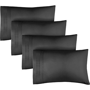 Pillowcase Set of 4 Soft Double Brushed Microfiber